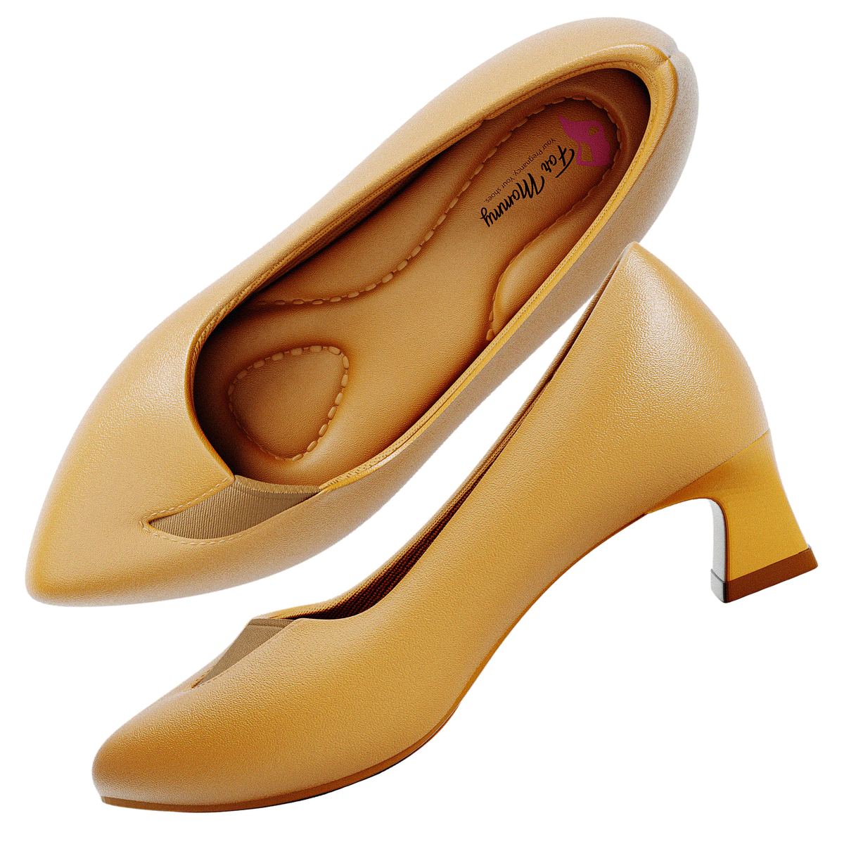 ForMommy Nova Camel - Pointed Comfort Shoe | Warm Neutral Pregnancy Flat
