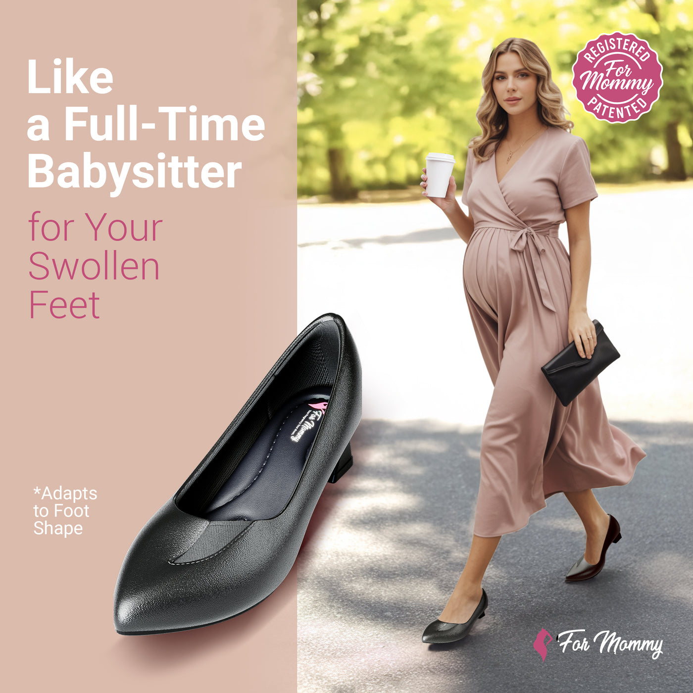 ForMommy Nova - Elegant Pointed Comfort Shoe | Dressy Pregnancy Footwear